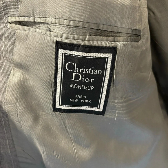 Christian Dior Monsieur Grey Pinstripes Suit Jacket Blazer Designer Professional - Picture 9 of 13